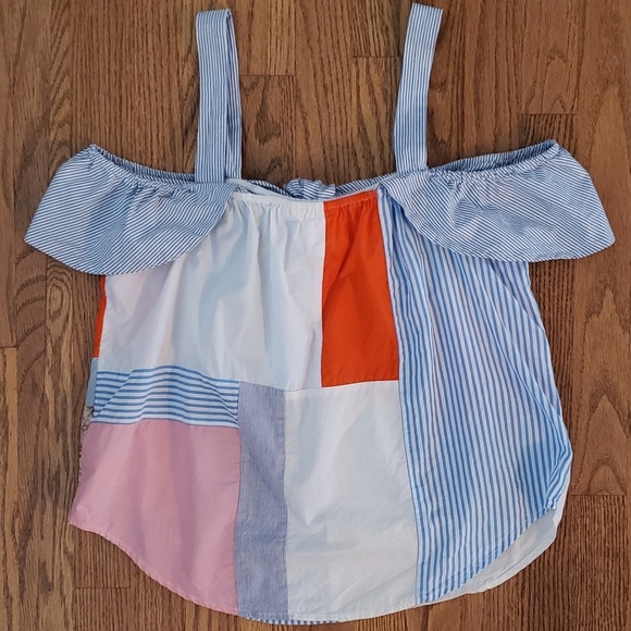 Anthro Maeve Open Medley patchwork tank EUC - Picture 4 of 6